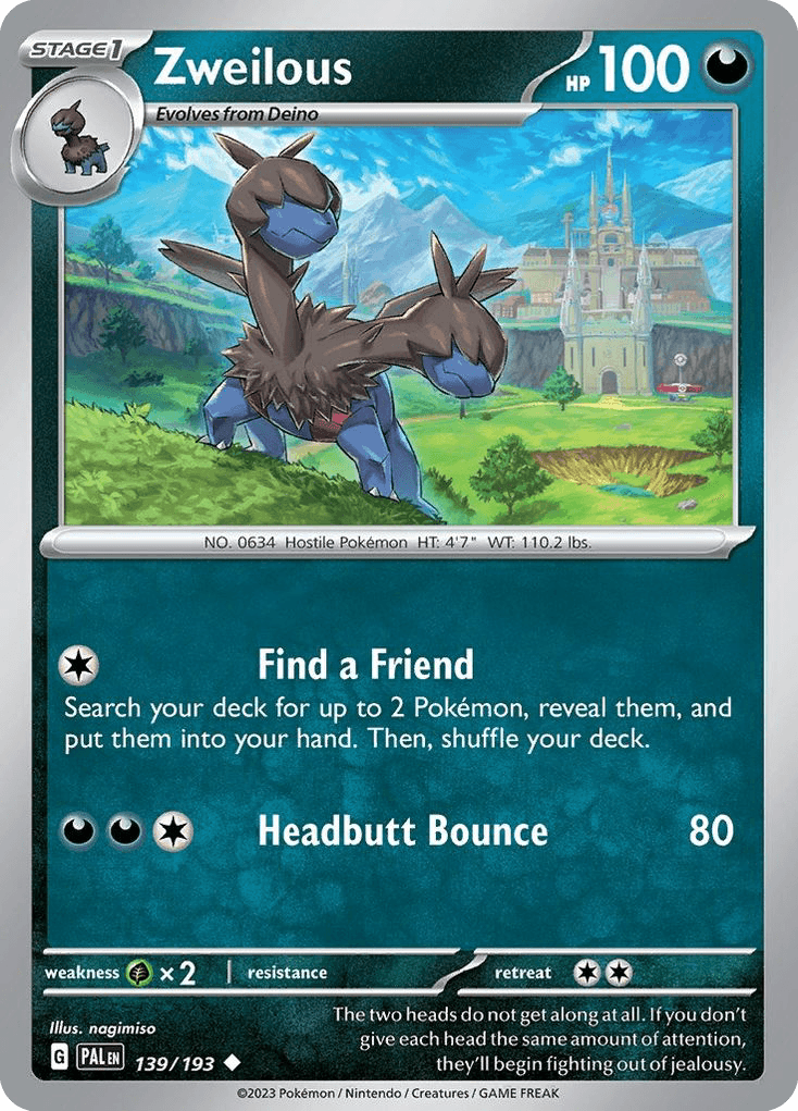 Zweilous Paldea Evolved card