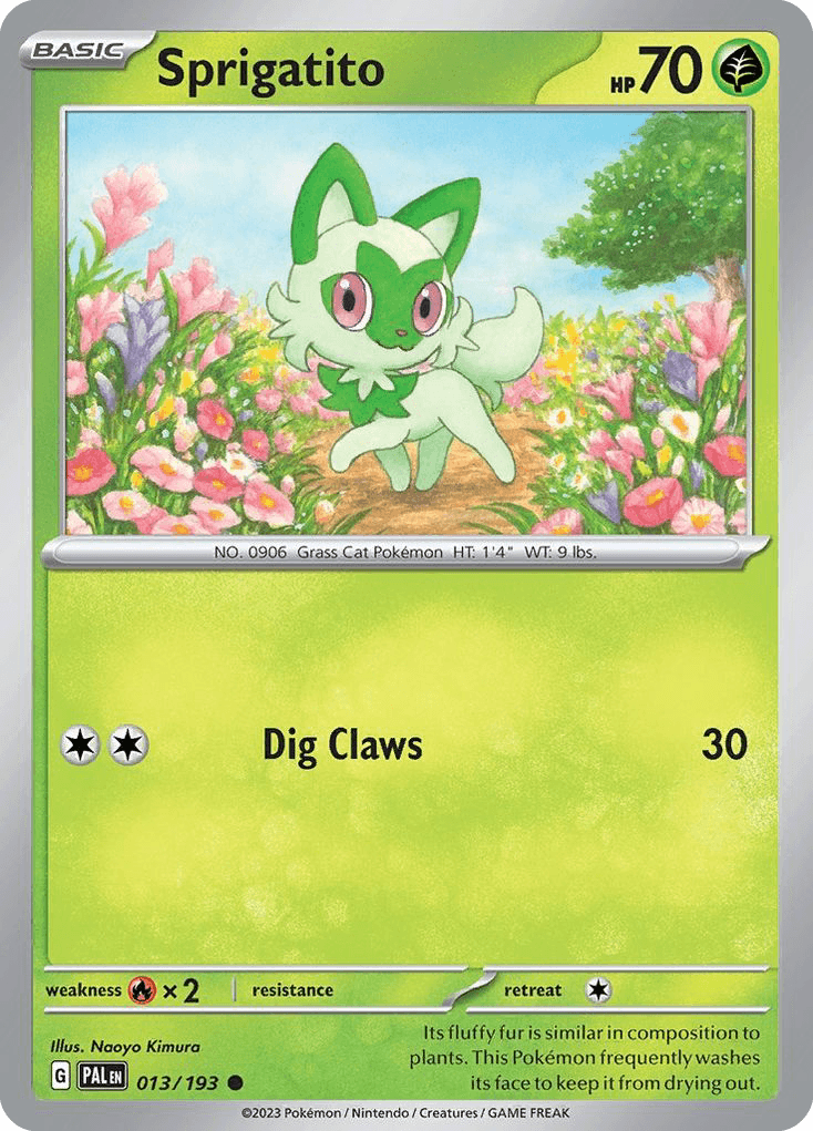 Sprigatito Paldea Evolved card
