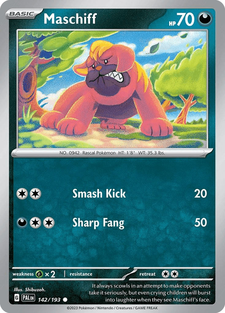Maschiff Paldea Evolved card