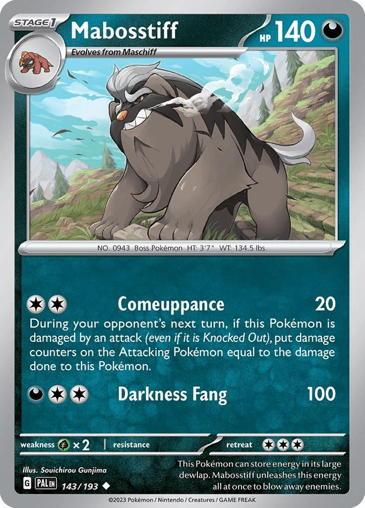 Mabosstiff Paldea Evolved card