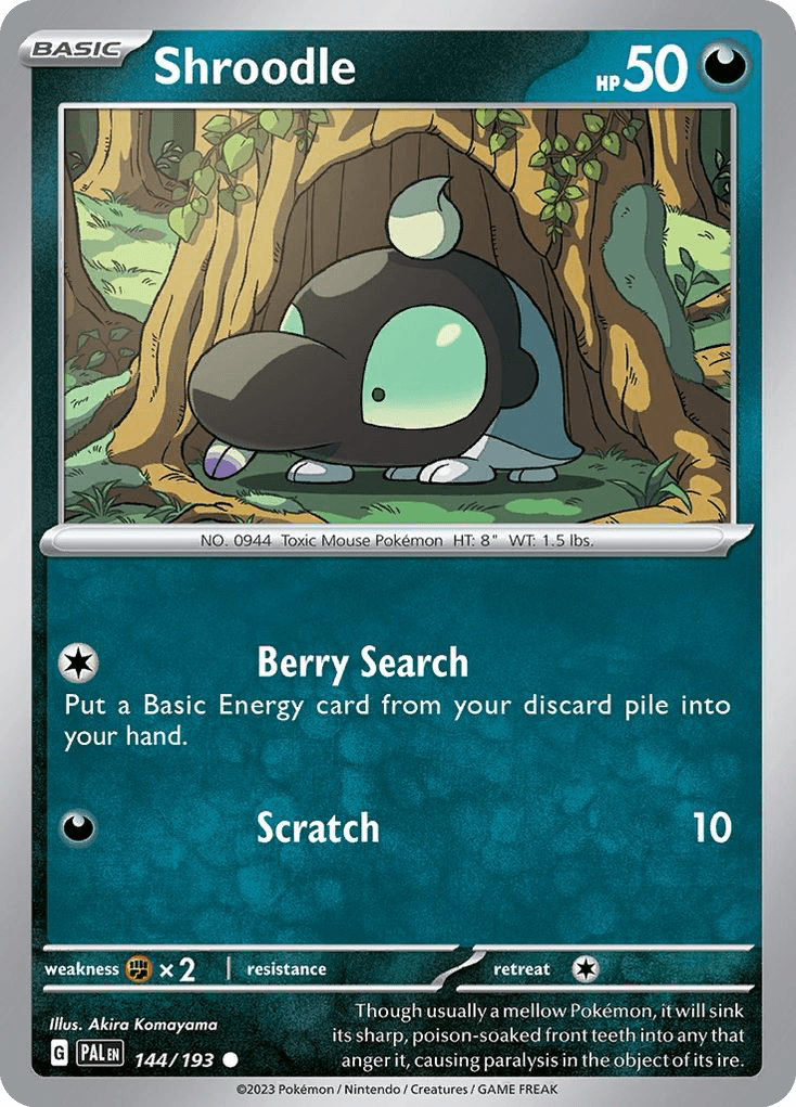 Shroodle Paldea Evolved card