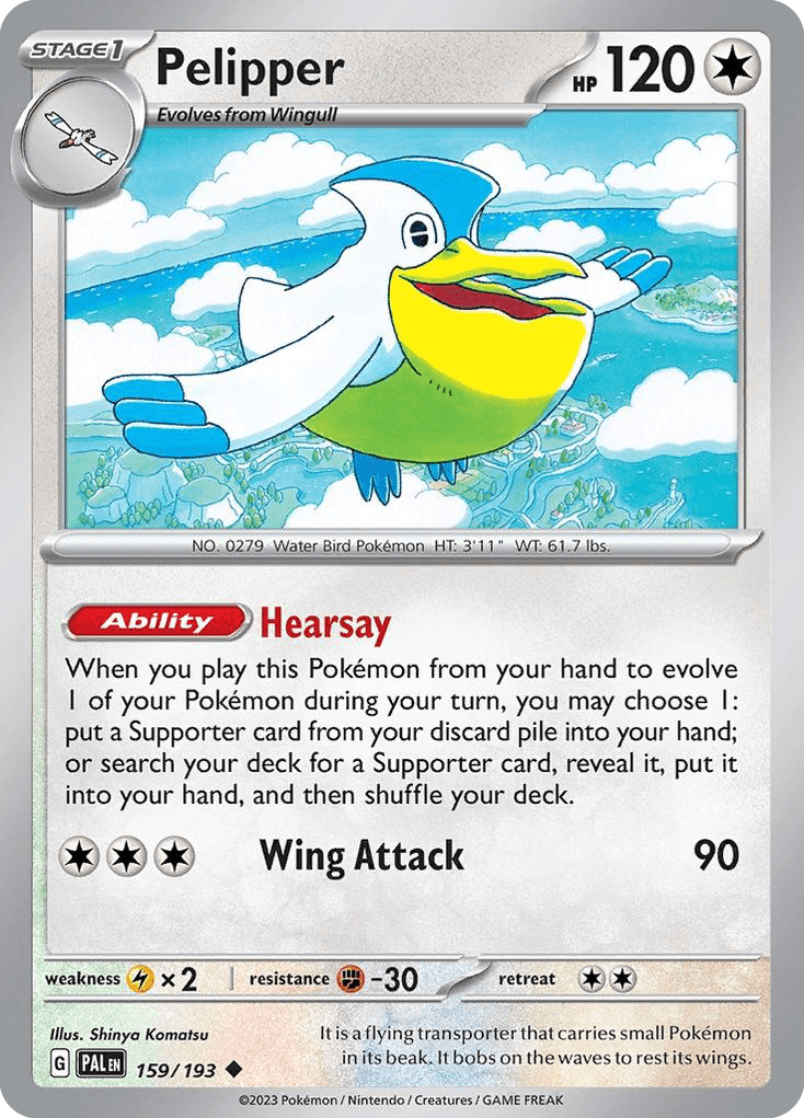 Pelipper Paldea Evolved card