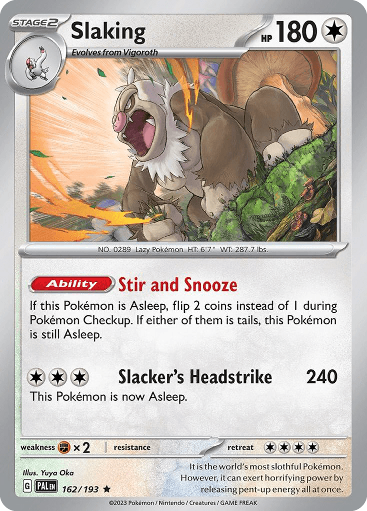 Slaking Paldea Evolved card