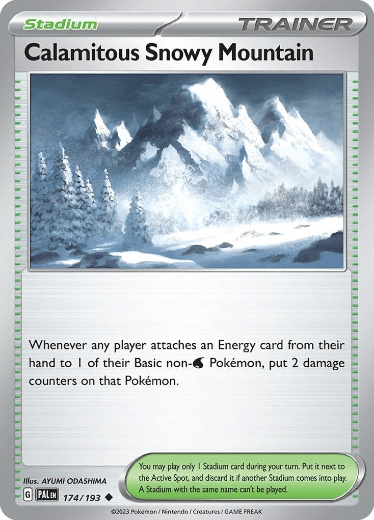 Calamitous Snowy Mountain Paldea Evolved card
