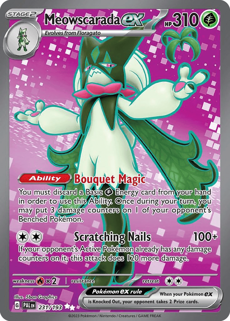 Meowscarada ex Paldea Evolved card
