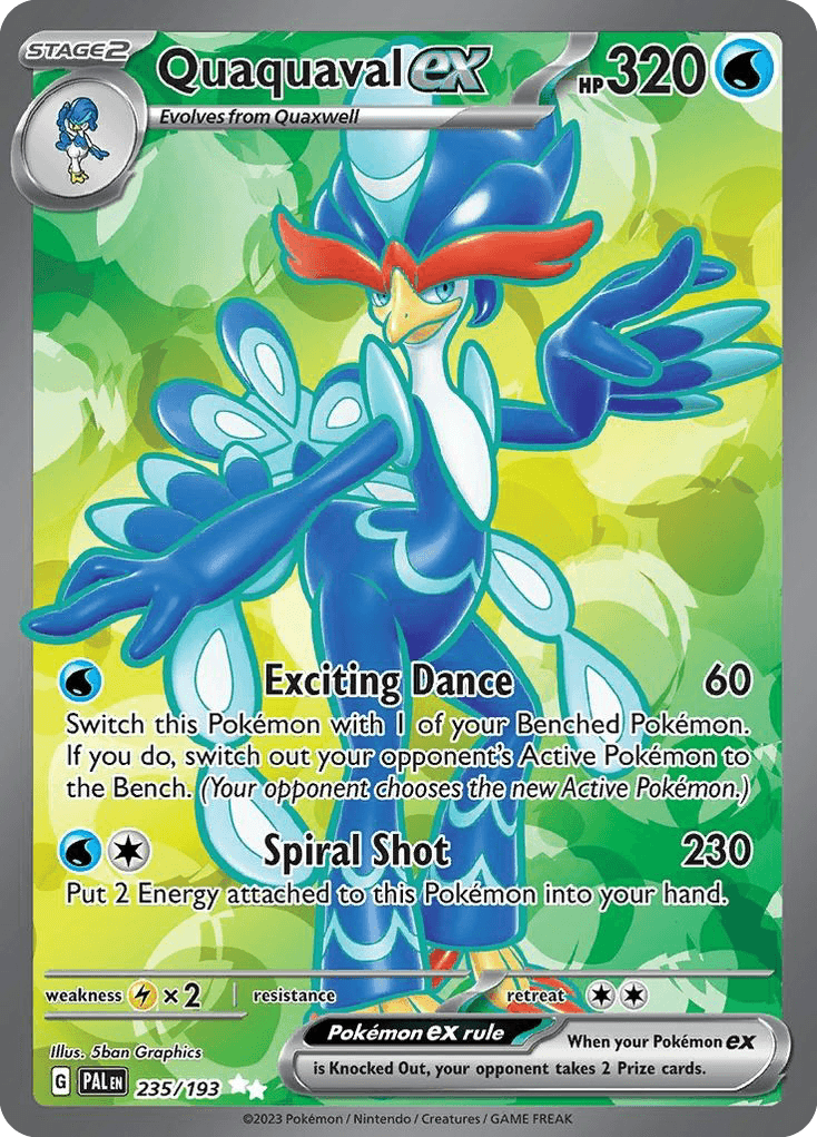 Quaquaval ex Paldea Evolved card