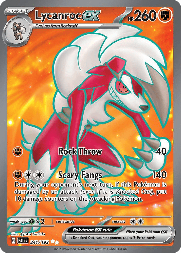Lycanroc ex Paldea Evolved card