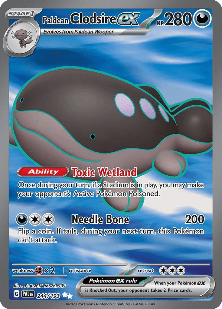Paldean Clodsire ex Paldea Evolved card