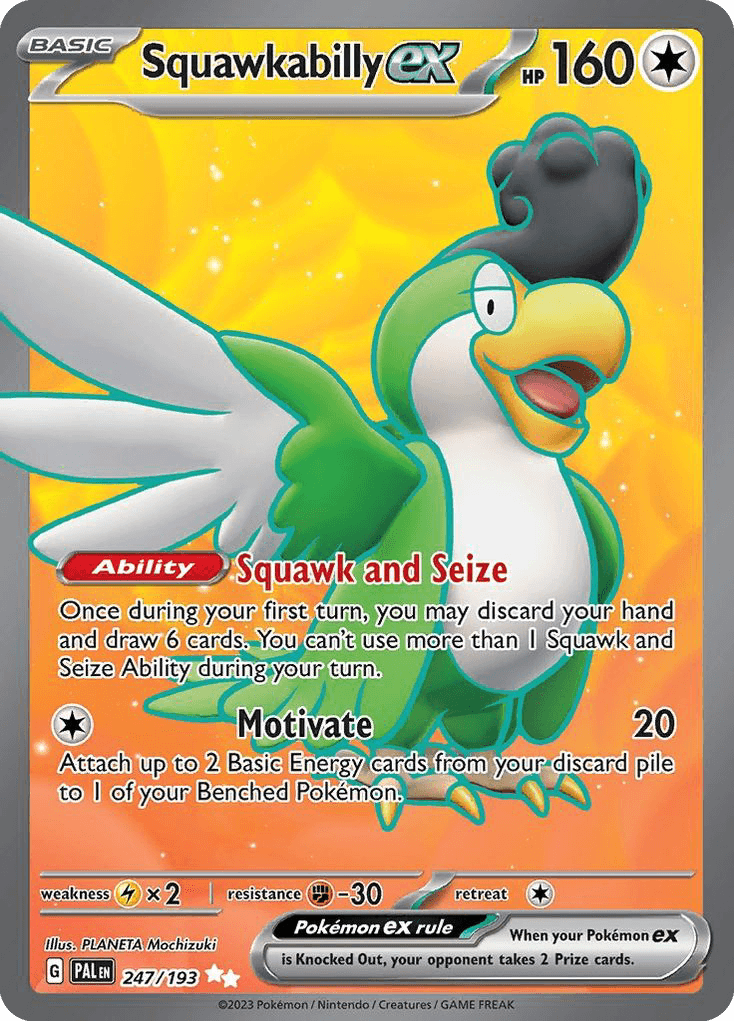 Squawkabilly ex Paldea Evolved card