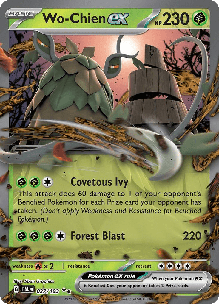 Wo-Chien ex Paldea Evolved card