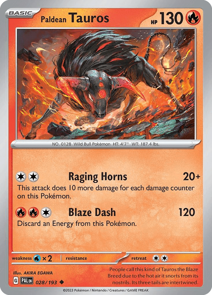 Paldean Tauros Paldea Evolved card