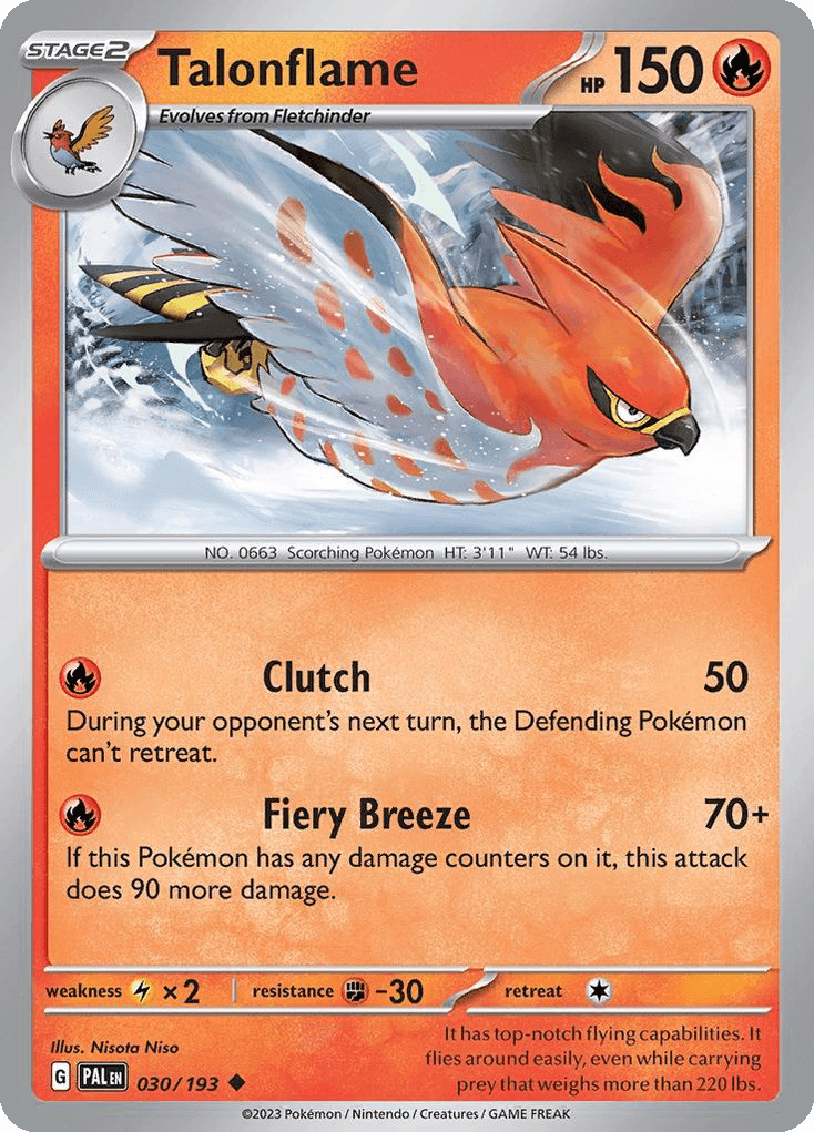 Talonflame Paldea Evolved card