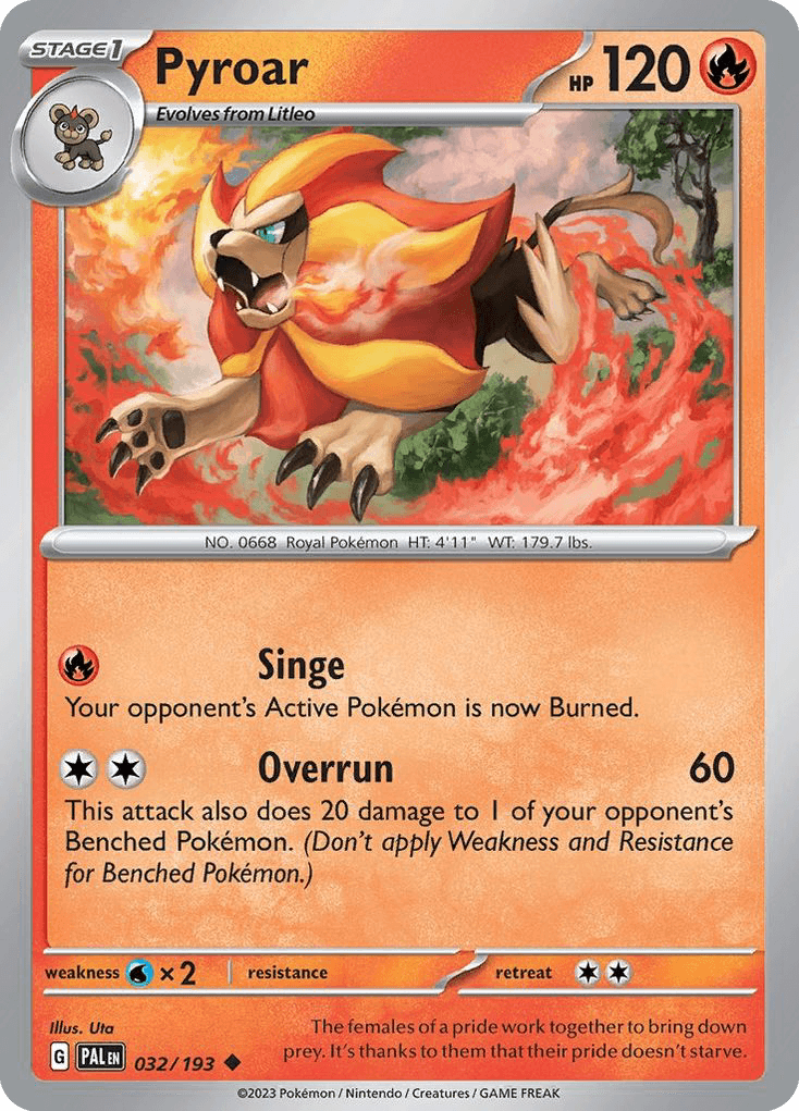Pyroar Paldea Evolved card