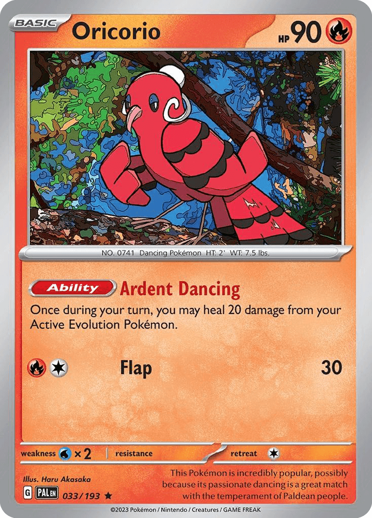 Oricorio Paldea Evolved card