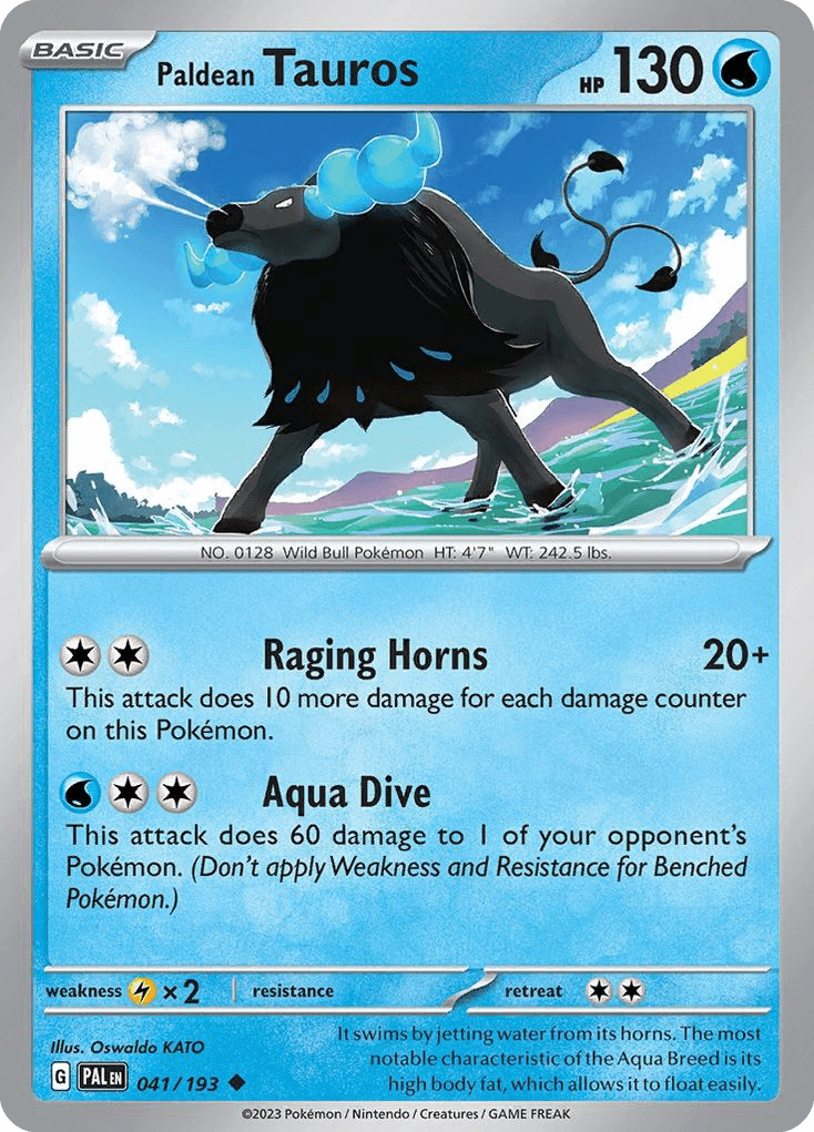 Paldean Tauros Paldea Evolved card