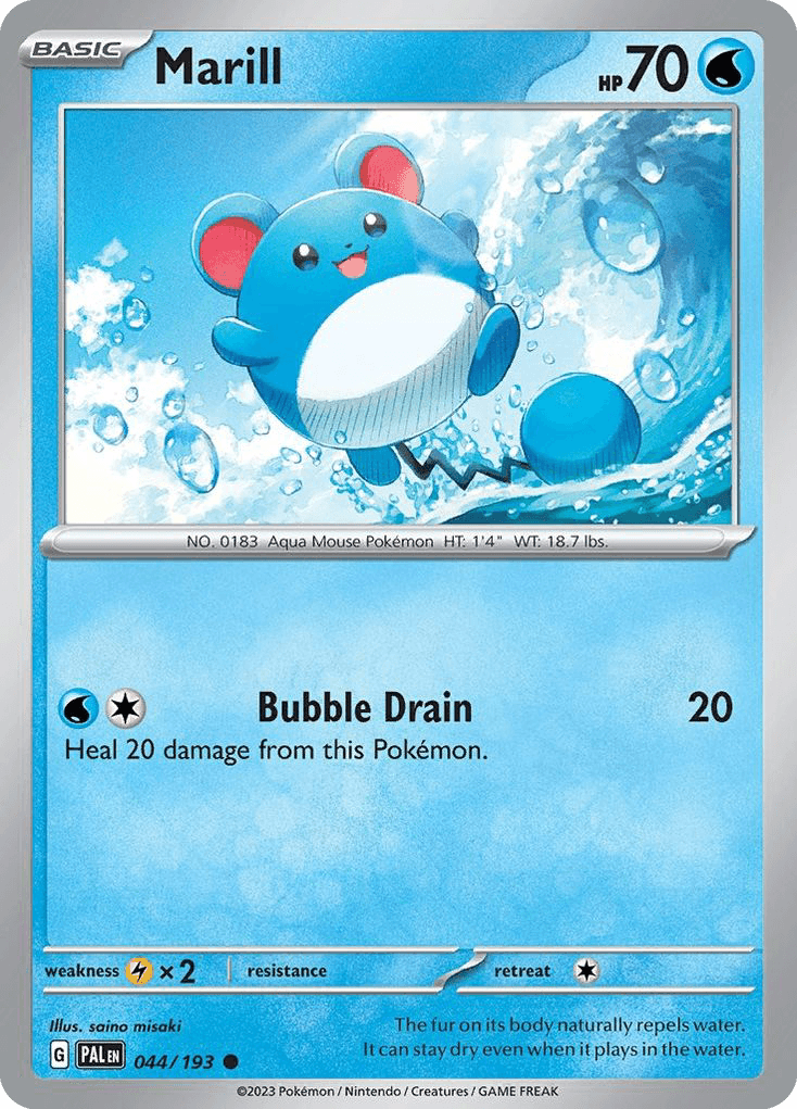 Marill Paldea Evolved card