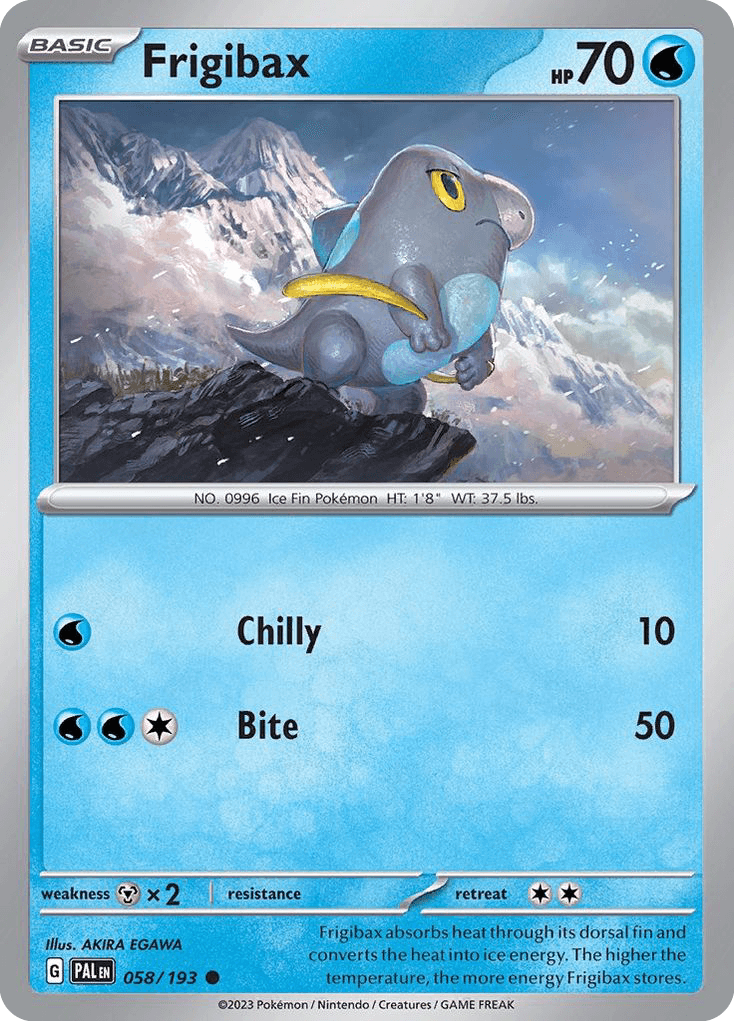 Frigibax Paldea Evolved card