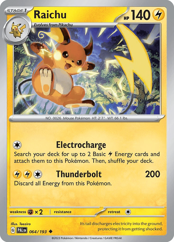 Raichu Paldea Evolved card