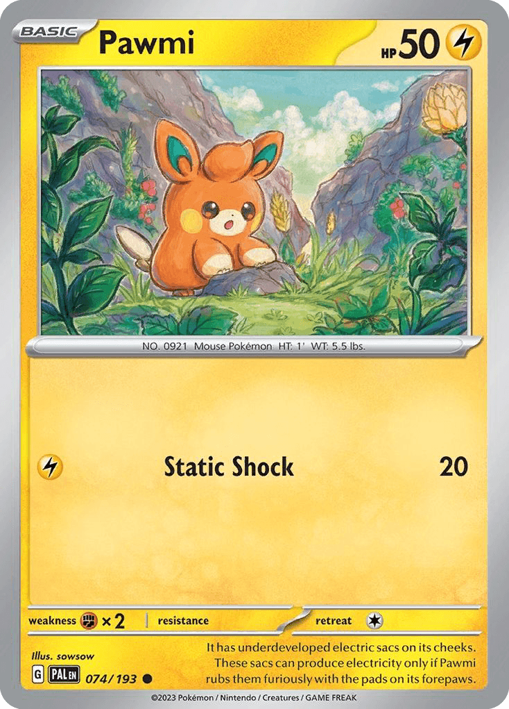 Pawmi Paldea Evolved card