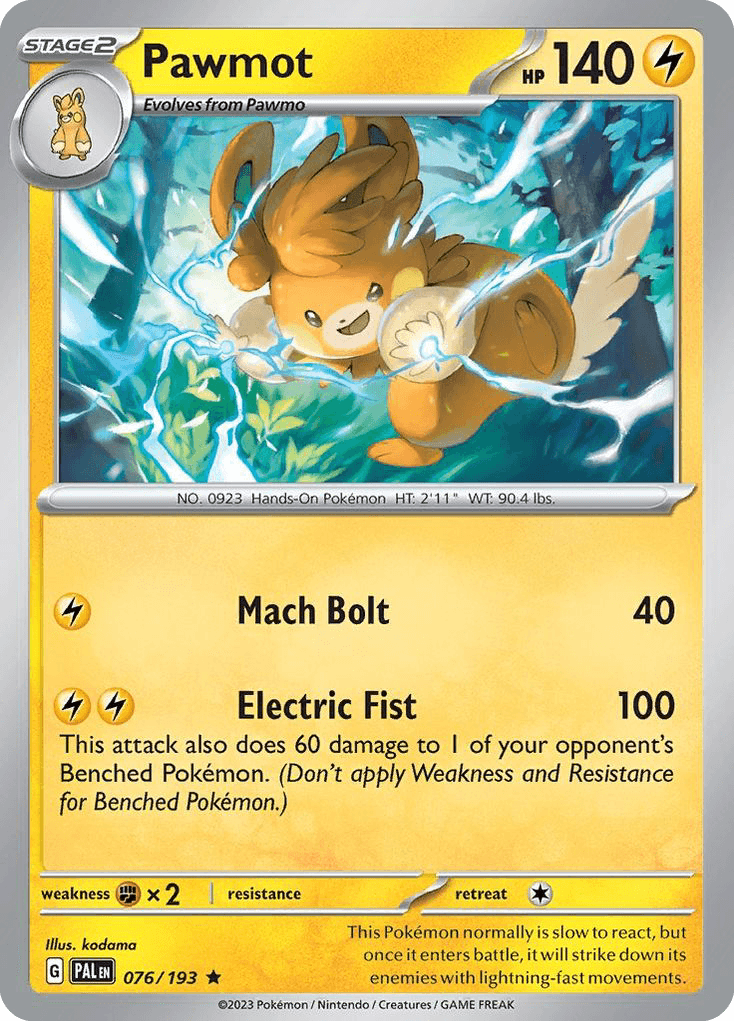 Pawmot 宝可梦 card