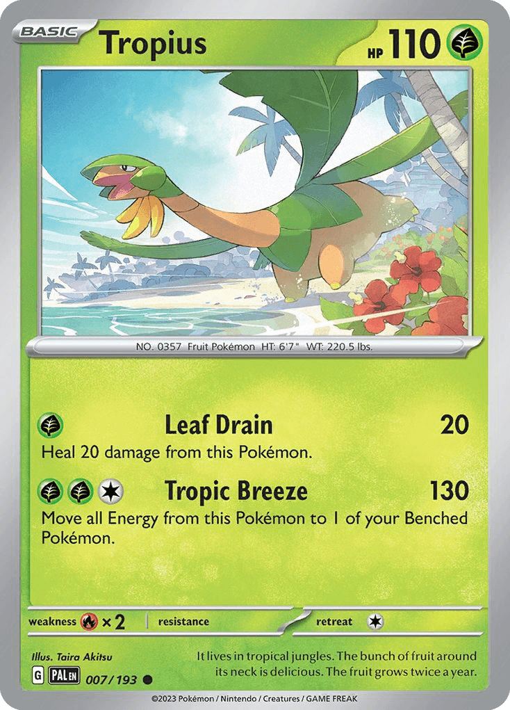 Tropius Paldea Evolved card