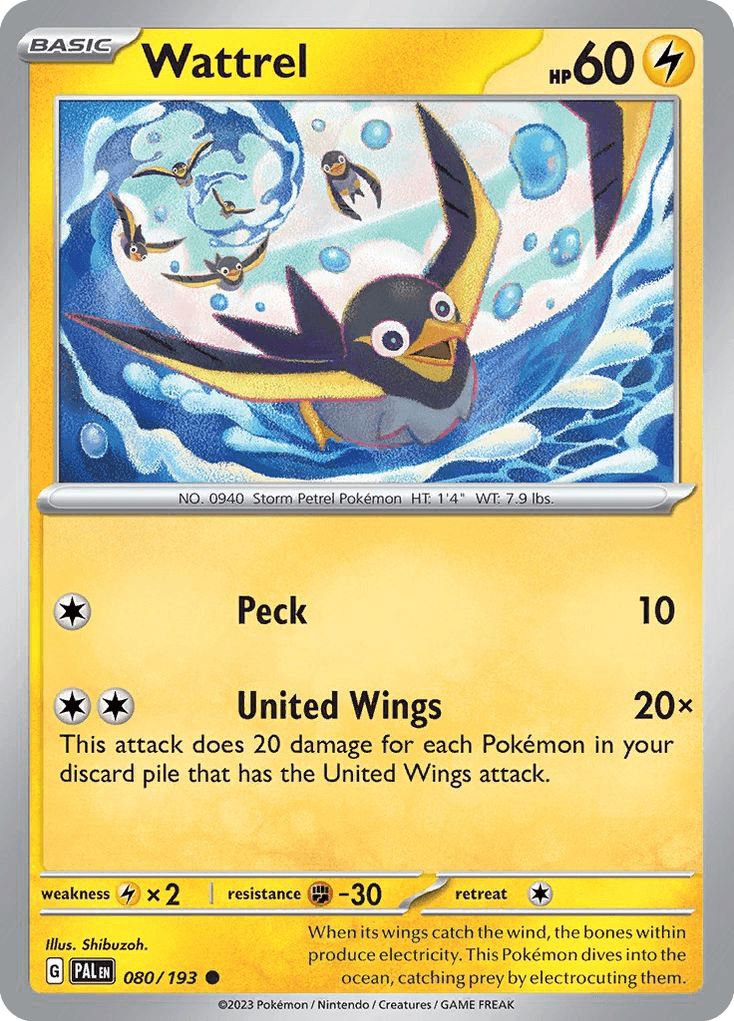 Wattrel Paldea Evolved card