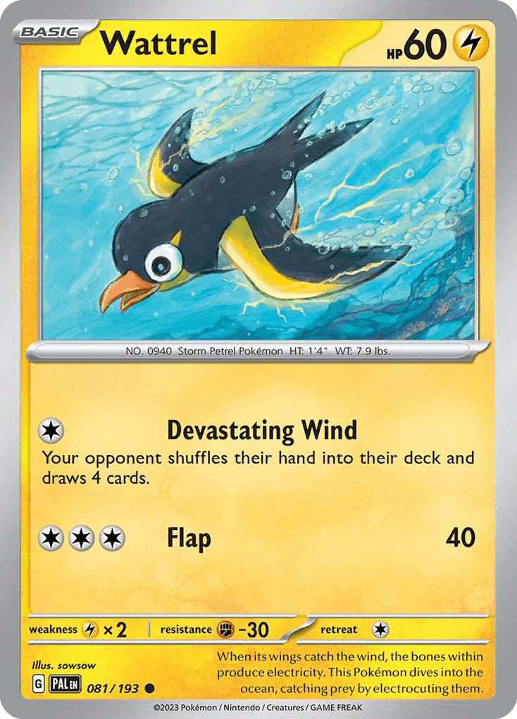 Wattrel Paldea Evolved card