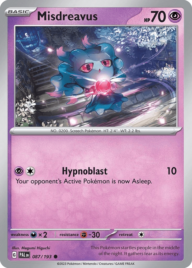 Misdreavus Paldea Evolved card