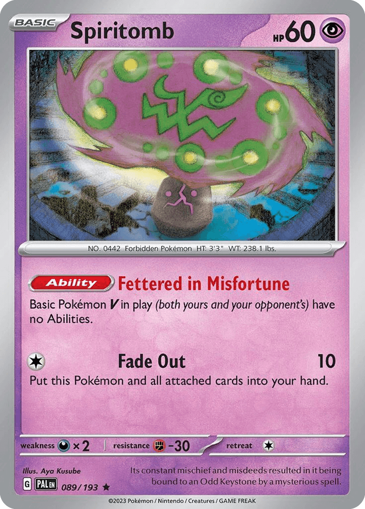 Spiritomb Paldea Evolved card