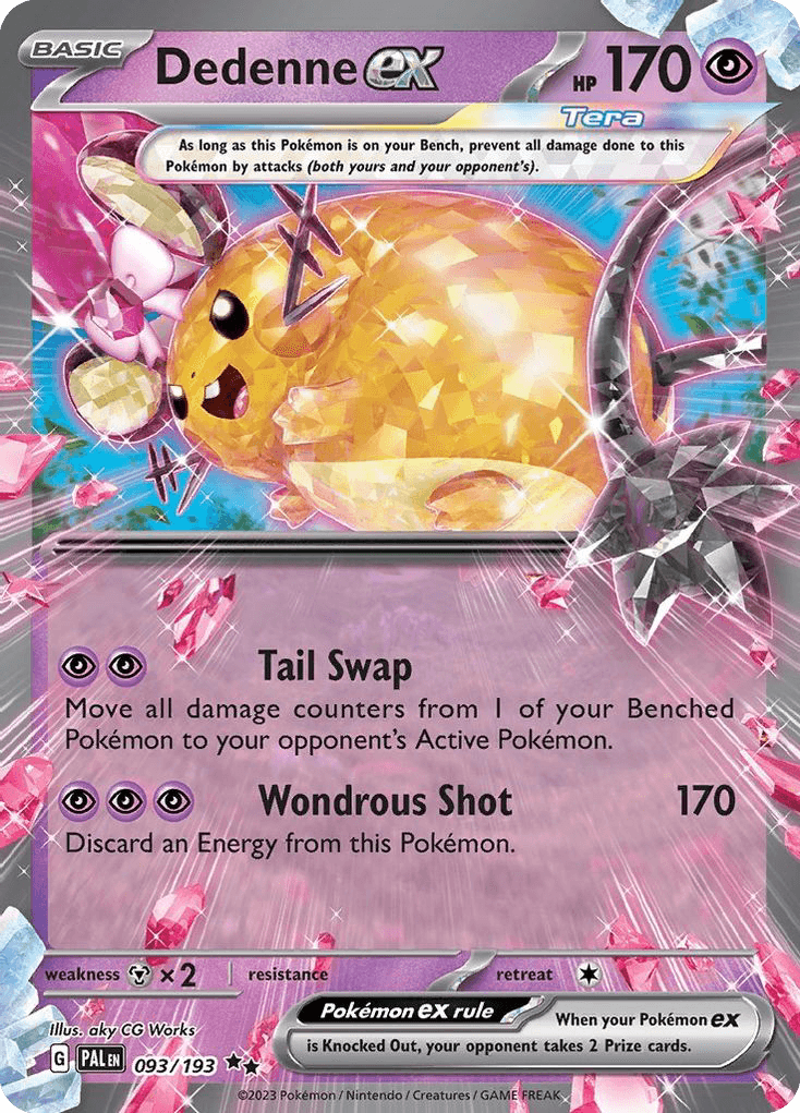 Dedenne ex Paldea Evolved card