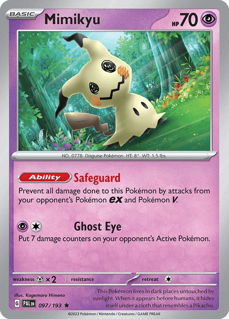 Mimikyu Paldea Evolved card