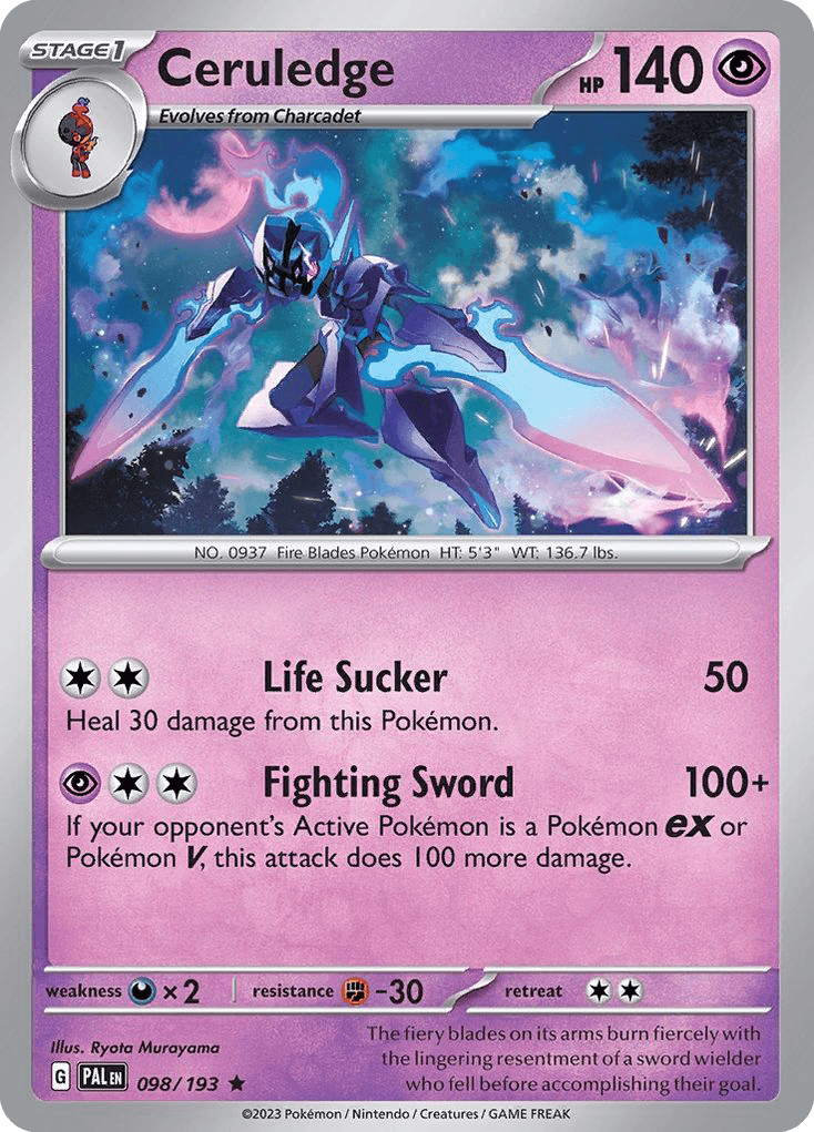 Ceruledge Paldea Evolved card