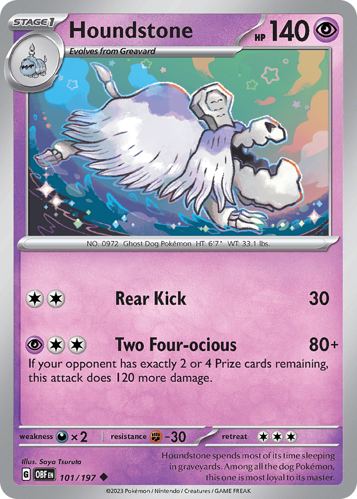 Houndstone Obsidian Flames card