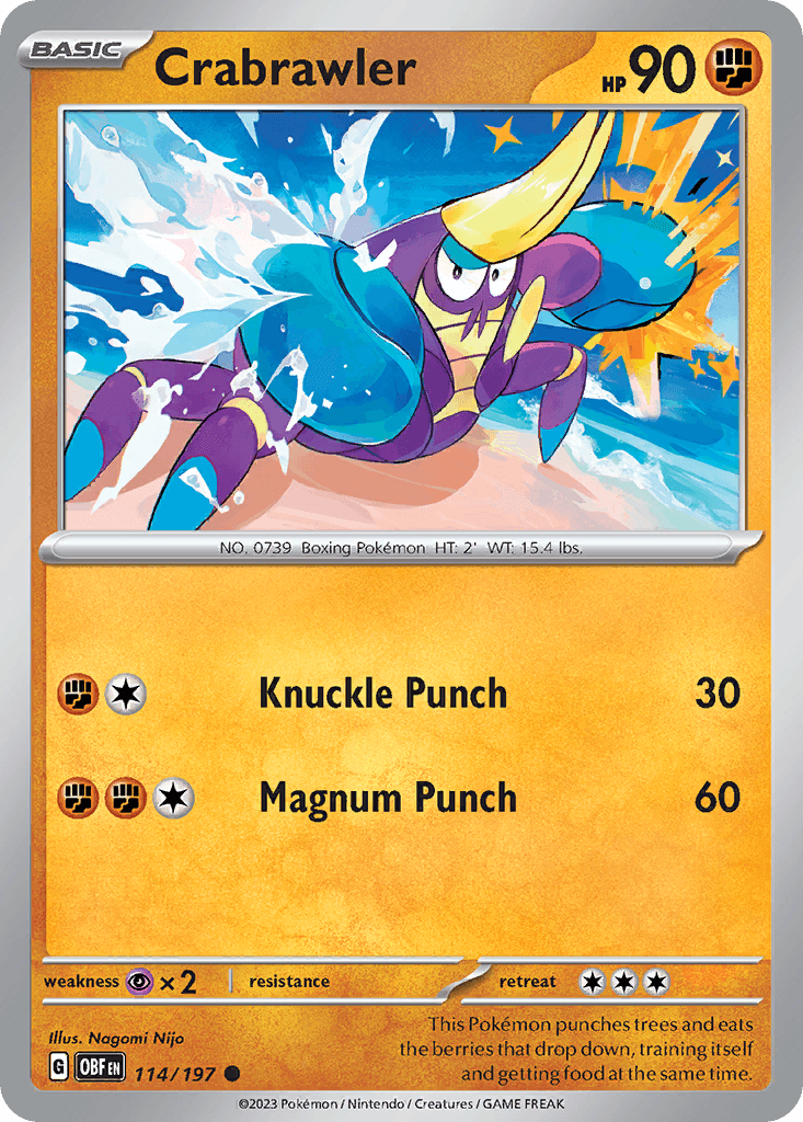 Crabrawler Obsidian Flames card