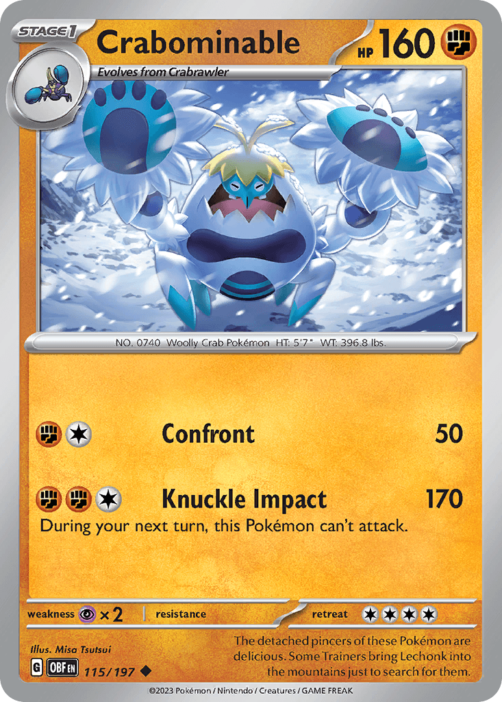 Crabominable Obsidian Flames card