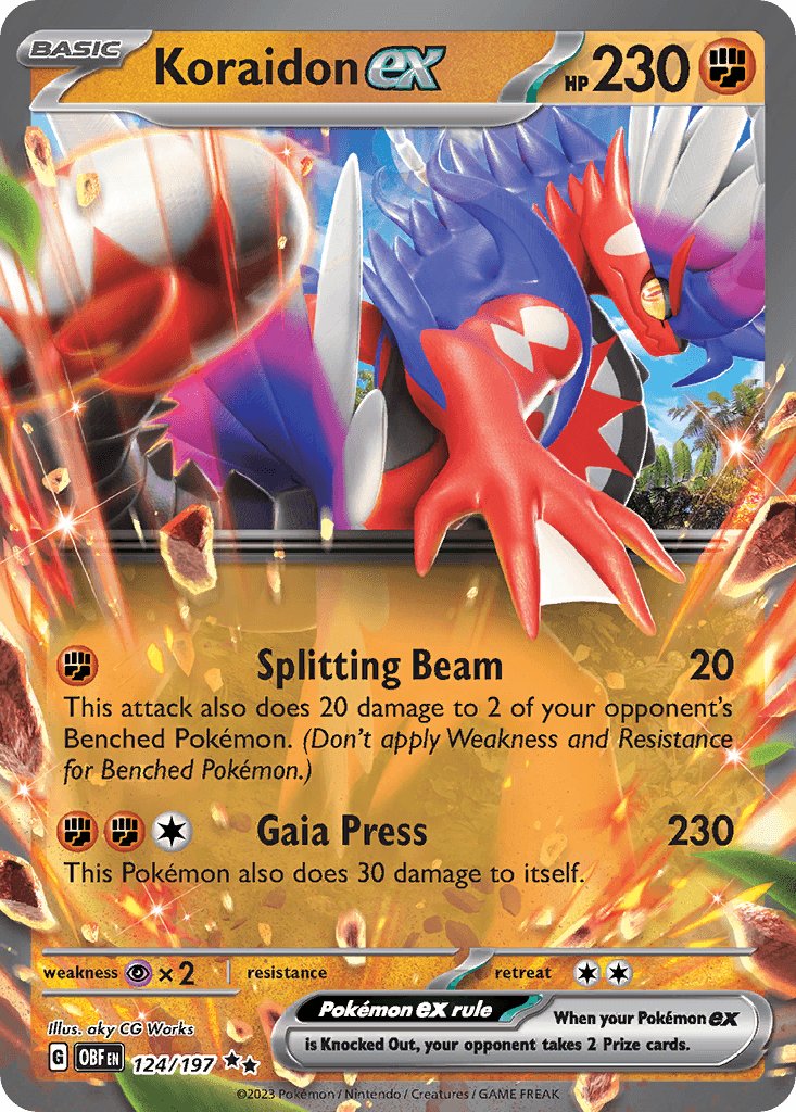 Koraidon ex Obsidian Flames card
