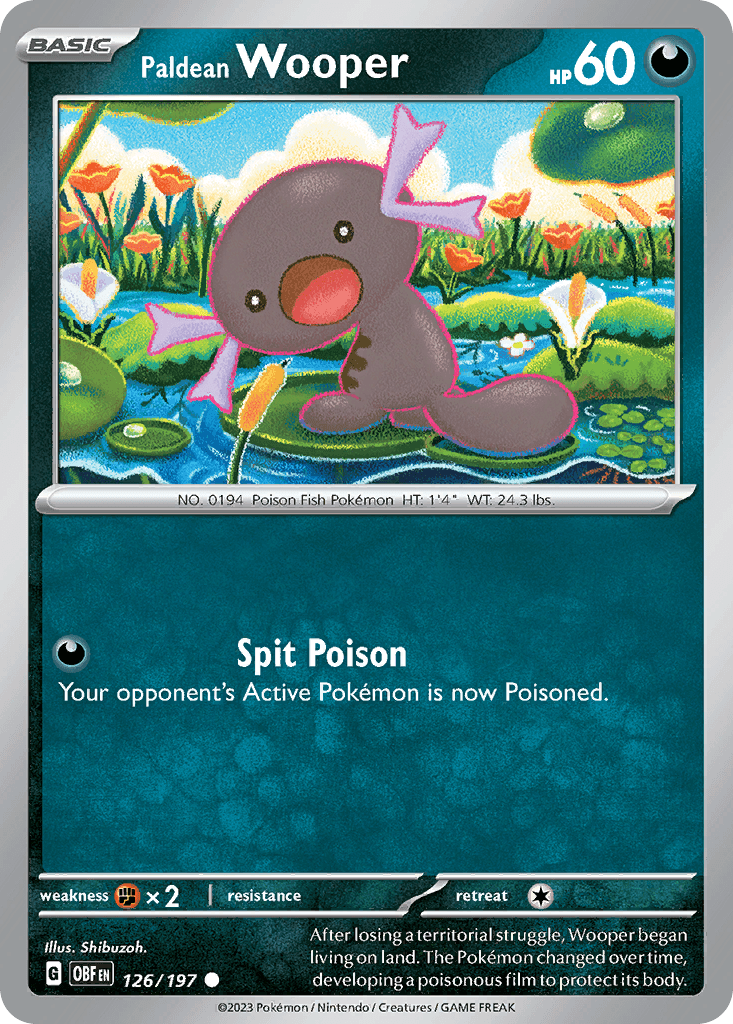 Paldean Wooper Obsidian Flames card