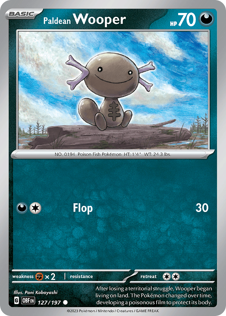 Paldean Wooper Obsidian Flames card