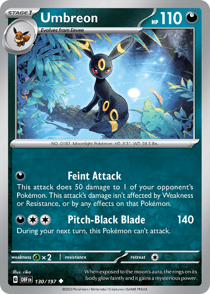 Umbreon Obsidian Flames card