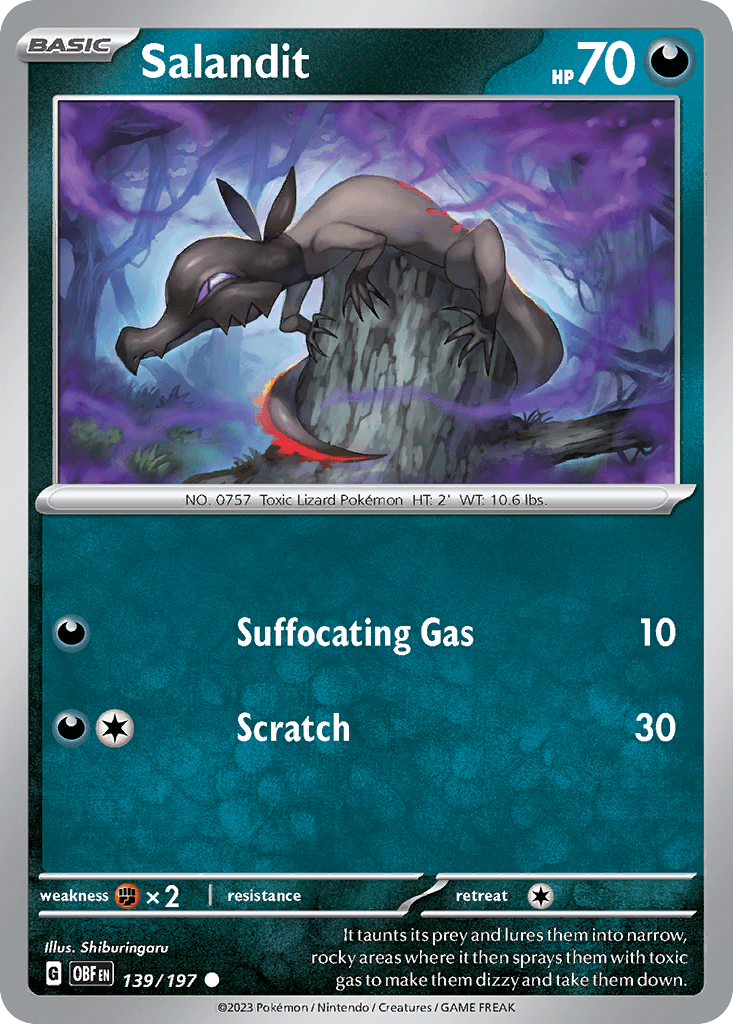 Salandit Obsidian Flames card