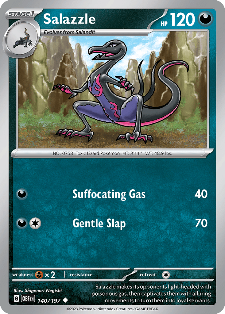 Salazzle Obsidian Flames card