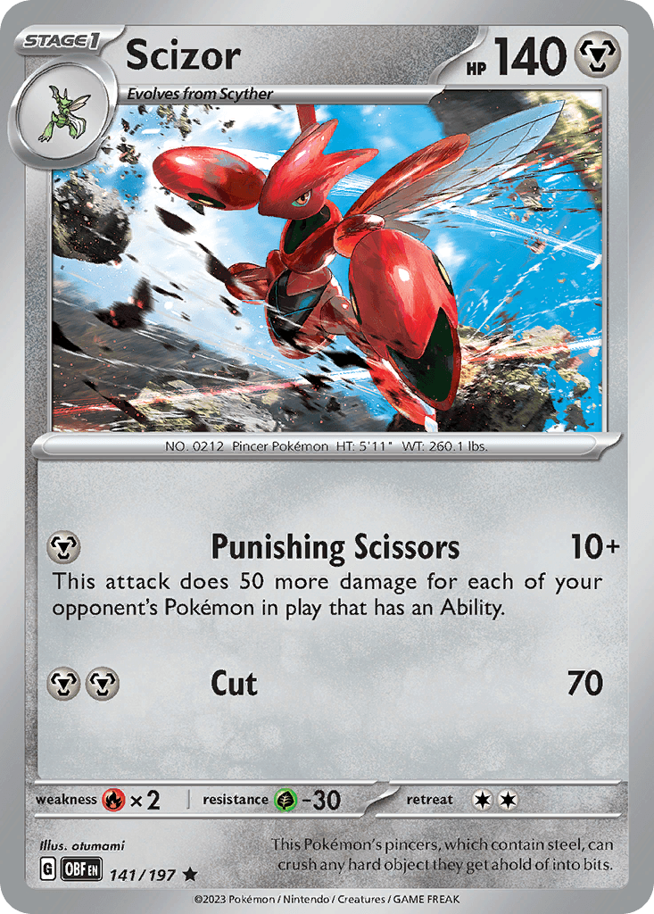 Scizor Obsidian Flames card