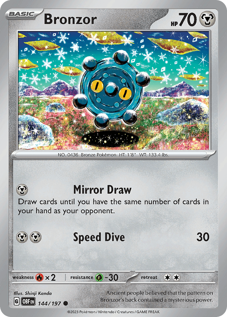 Bronzor Obsidian Flames card