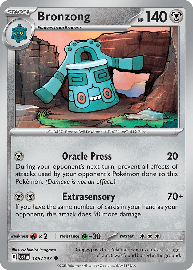 Bronzong Obsidian Flames card