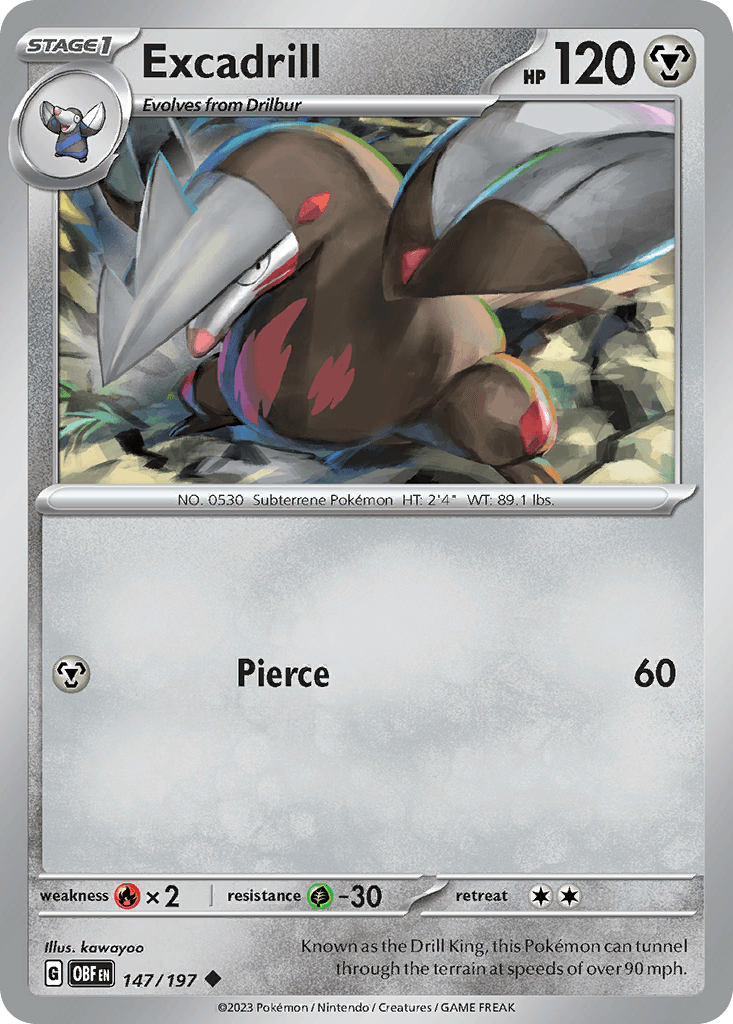 Excadrill Obsidian Flames card
