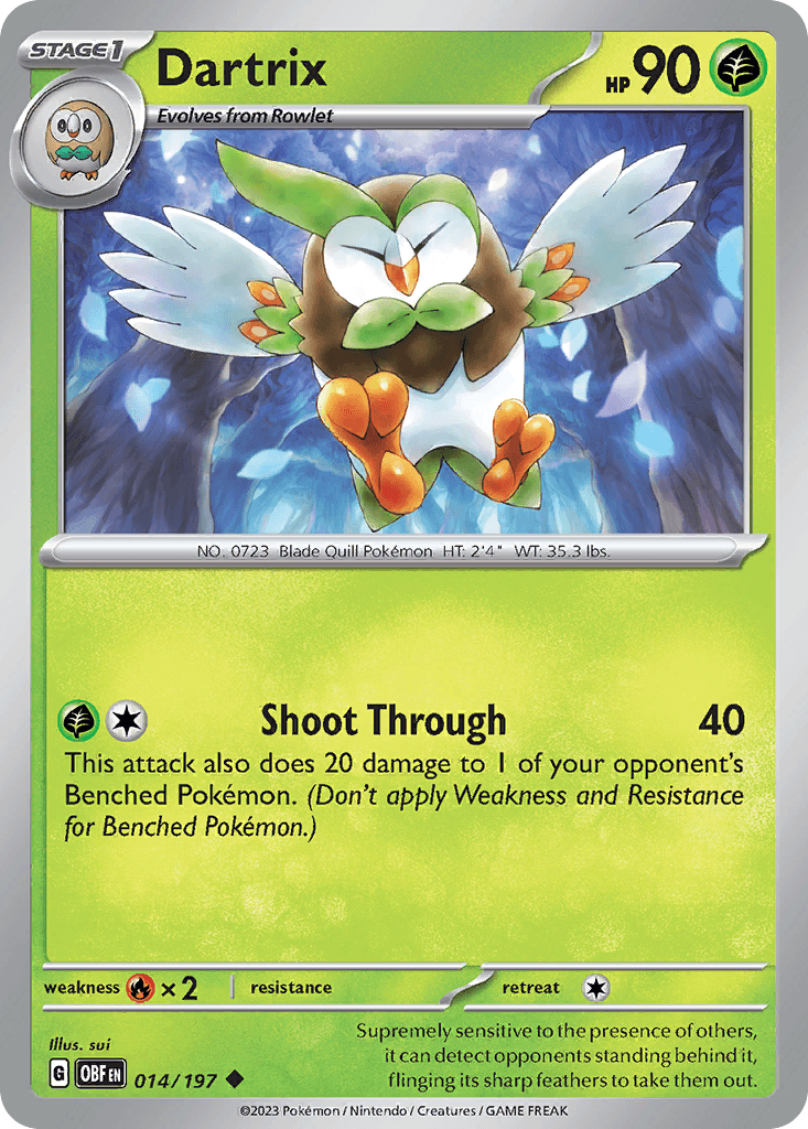 Dartrix Obsidian Flames card