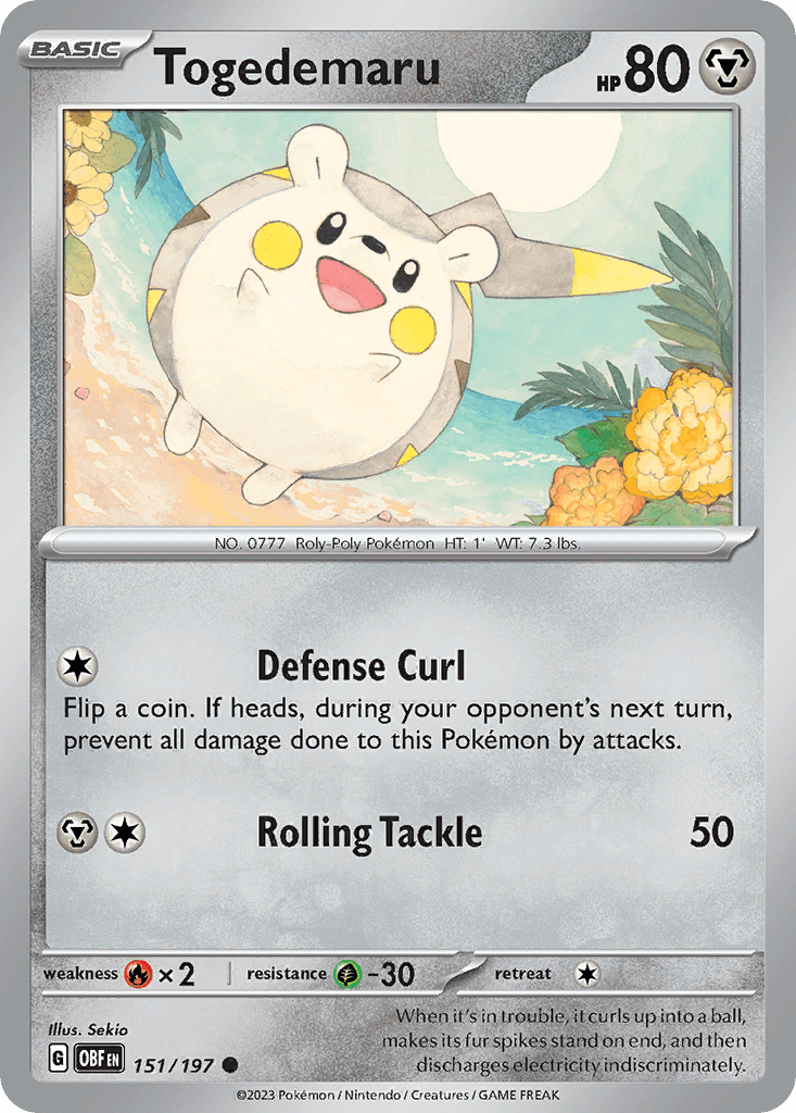 Togedemaru Obsidian Flames card