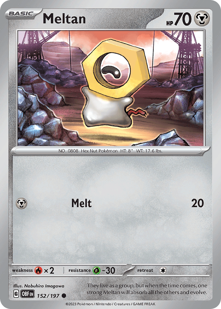 Meltan Obsidian Flames card