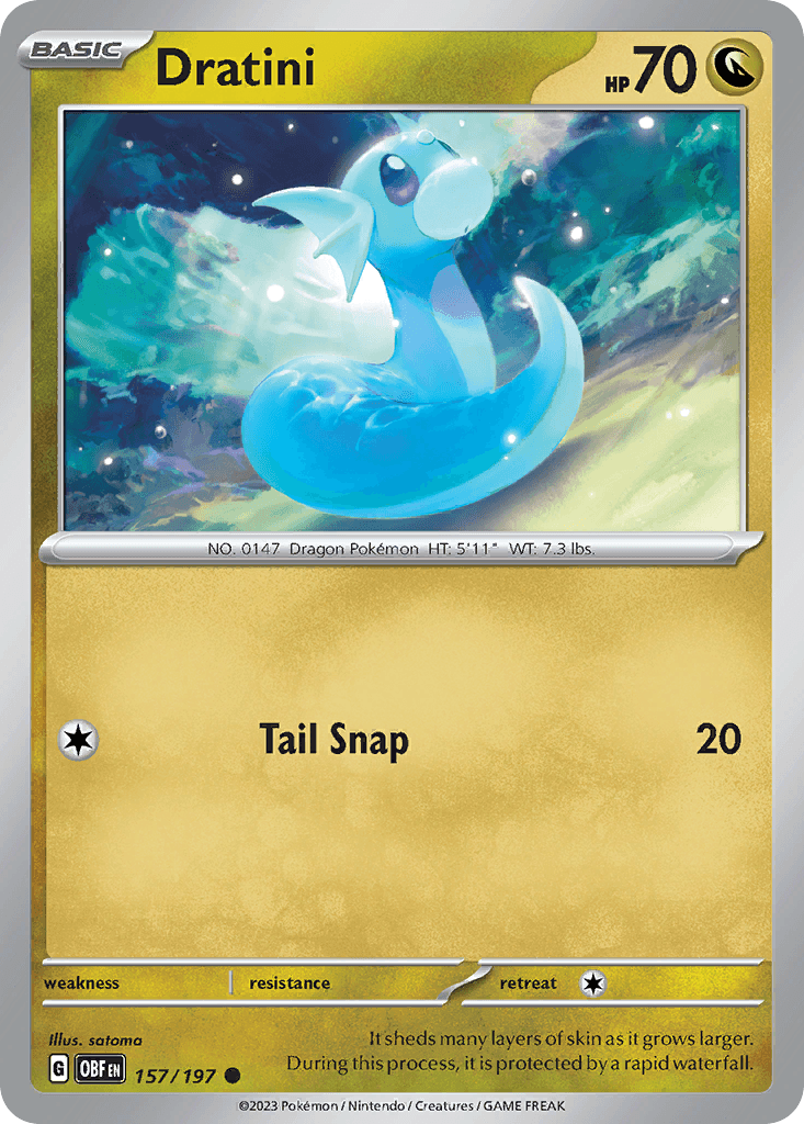 Dratini Obsidian Flames card