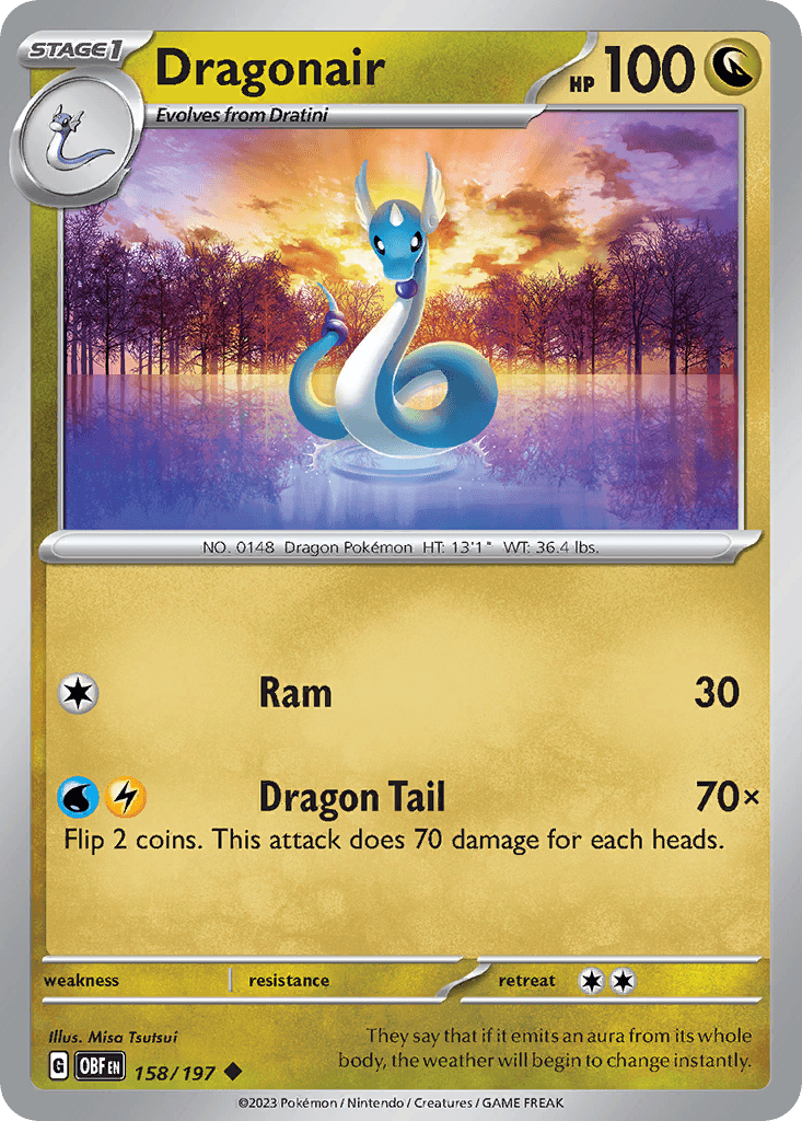 Dragonair Obsidian Flames card